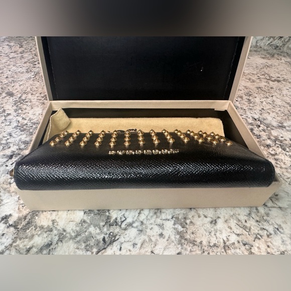 NWOT✨BURBERRY w/ DUSTY & BOX, STUDDED Patent Leather Long Zip Wallet IMMACULATE - Picture 10 of 12